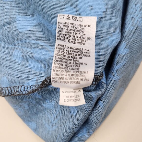 Tea Collection Long Sleeve Sparkle Henley Dress Floral Forest Animals sz 6 - Picture 8 of 8